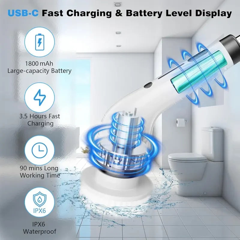 Adjustable Electric Spin Scrubber