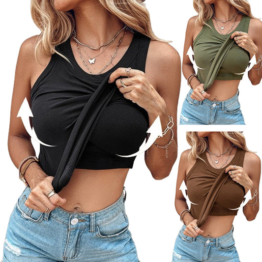 Built-in Bra Cotton Tank Top
