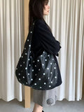 Women's Retro Polka Dot Large Capacity Tote Bag