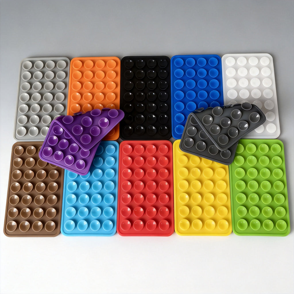Double-sided silicone suction cup for mobile phone mounting