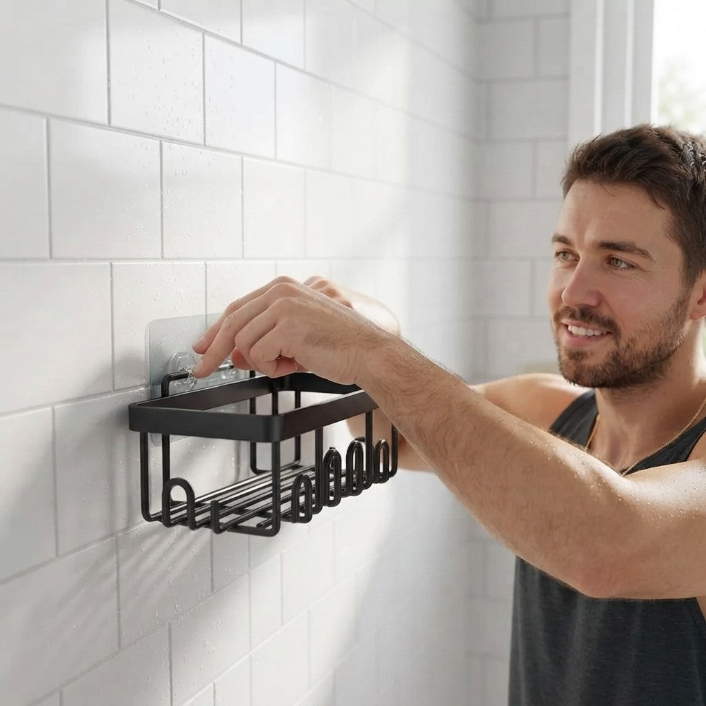 Rustproof Adhesive Shower Caddy